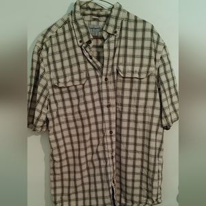 Carhartt men's size large plaid short sleeves shirt